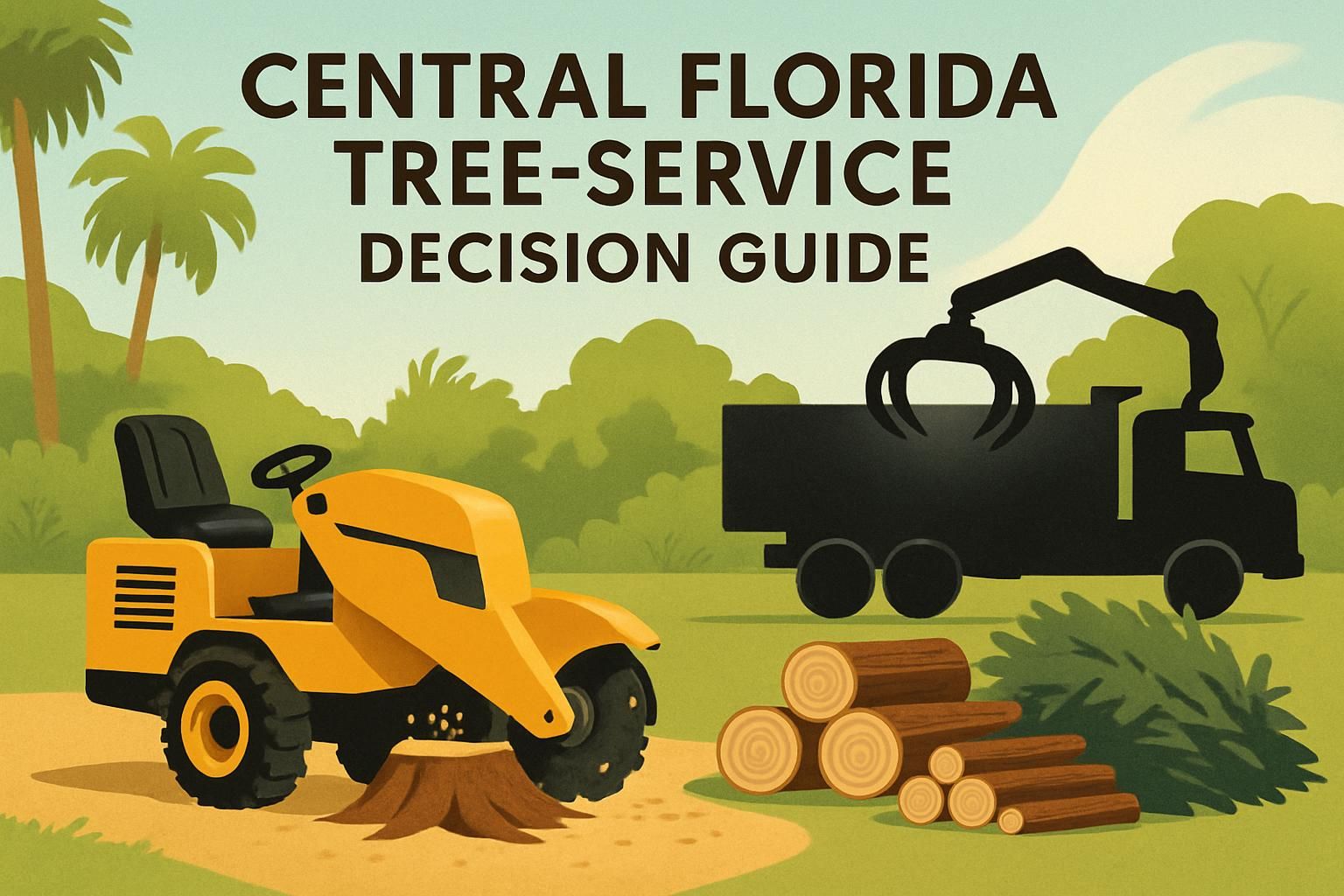 When Stump Grinding and Grapple Truck Hauling Make Sense After Tree Work in Central Florida